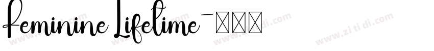 Feminine Lifetime字体转换